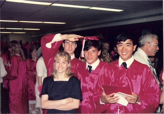 Bob Mynatt (praying that Mike actually graduated), Mike Owens, and Ken Muraoka
